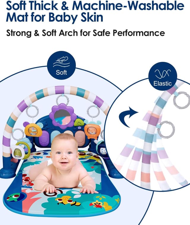 Thumbnail 4 de derimkcoa Baby Play Mat 5‑toy sensory gym