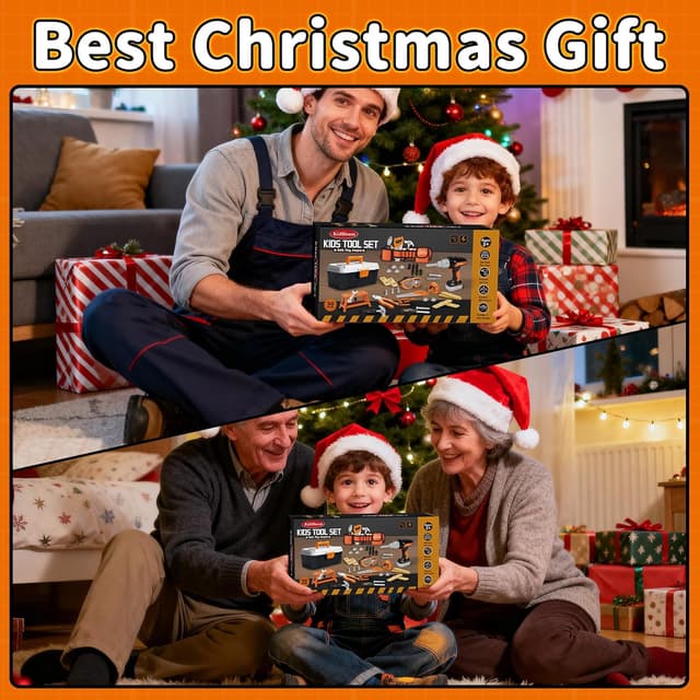 Thumbnail 6 de KidBloom Juguetes 50 piezas caja herramienta con taladro