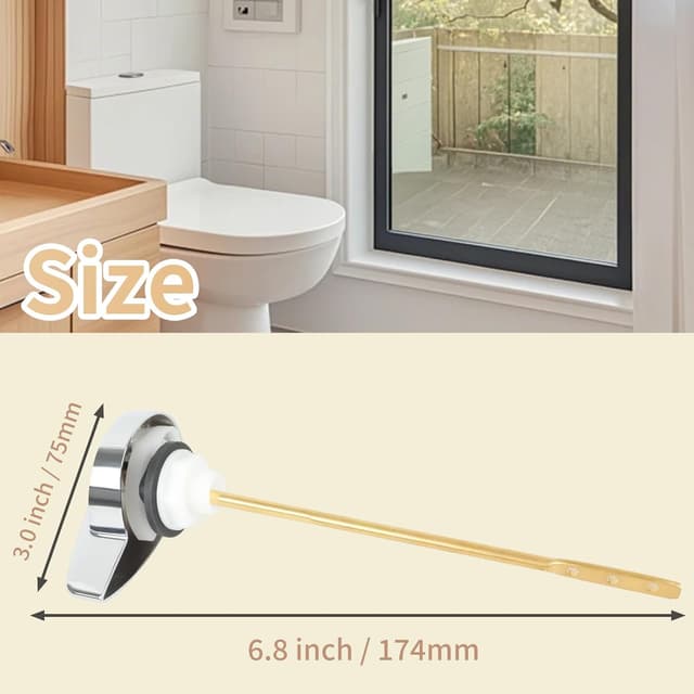Thumbnail 3 de jamini Universal Side Mount Toilet Handle Kit 6.9" đźš˝