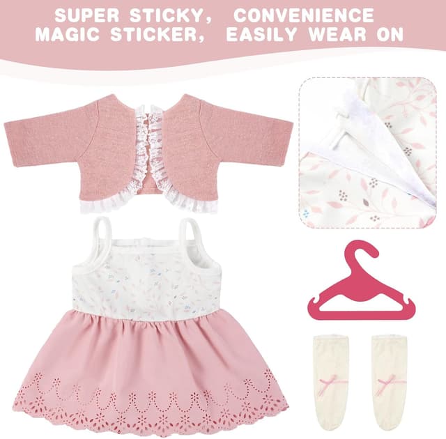 Thumbnail 4 de Aolso Conjunto Ropa para Muñecas 35-45 cm 👗 Rosa