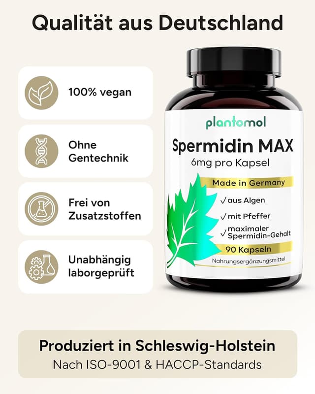 Thumbnail 6 de Spermidin MAX Spermidin 6mg Kapseln 90 St.