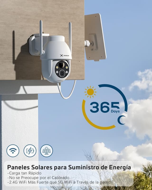 Detalle 2 de Cococam 2PCS 2K Cámara Vigilancia Exterior