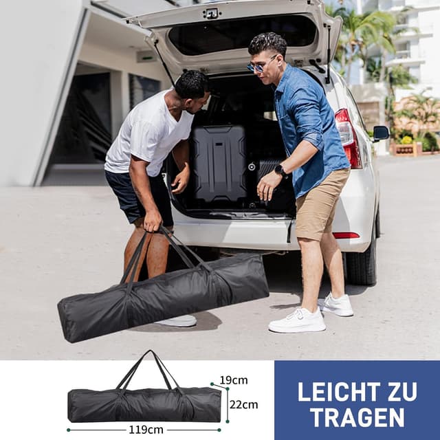 Thumbnail 6 de LEADZM Pop-up Faltpavillon 3x3 m mit UV-Schutz 50+ und höhenverstellbarem Stahlrahmen