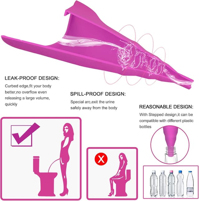 Detalle de Sunany Female Urination Device: reusable silicone pee funnel for standing up