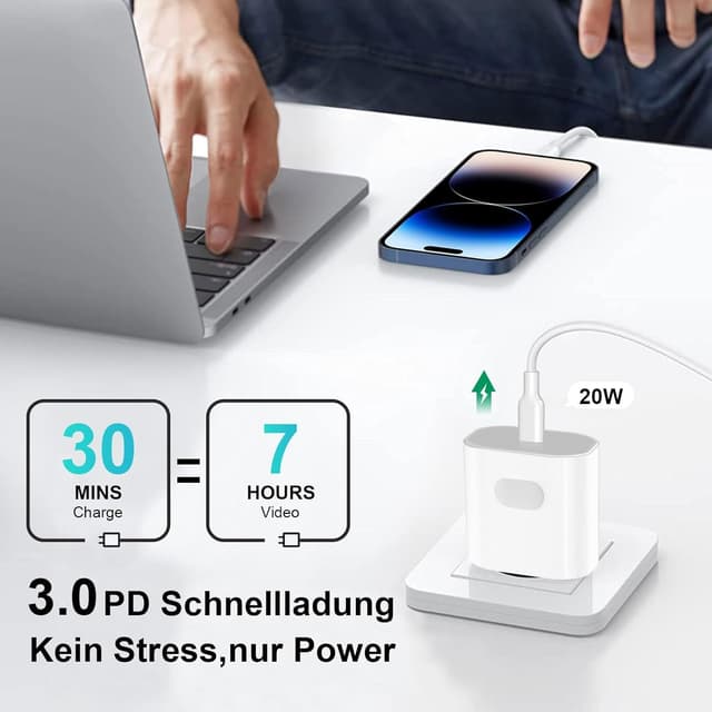 Thumbnail 5 de iPhone 20W USB C Ladegerät PD 3.0