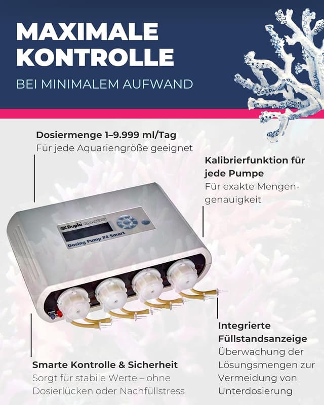 Detalle de Dupla Marin Dosing Pump P4 Smart I 4-Kanal Dosierpumpe für Meerwasseraquarium