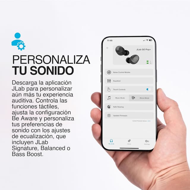 Detalle 2 de JLab Go Air Pop+ Auriculares Bluetooth Rosa Roja