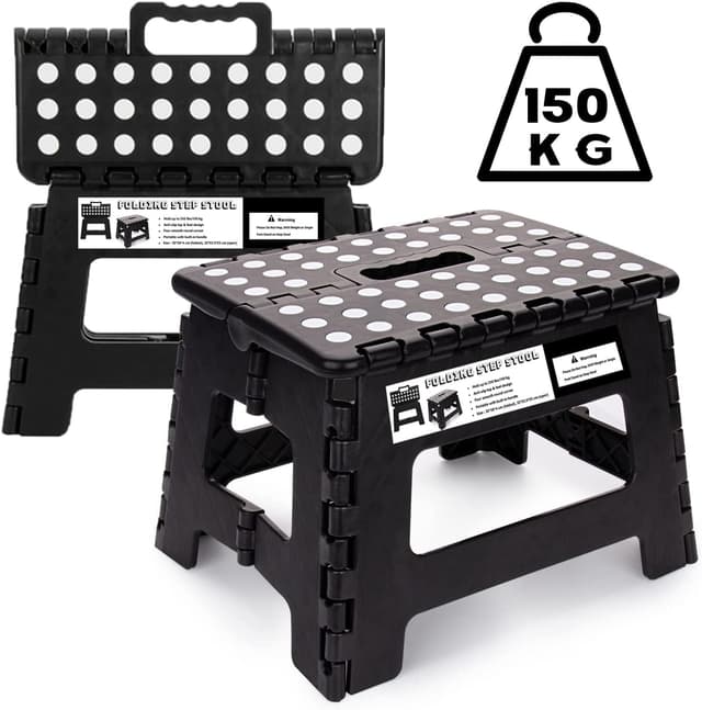 Detalle de Folding Step Stool 9 inch – Heavy Duty Foldable Stool 🪜