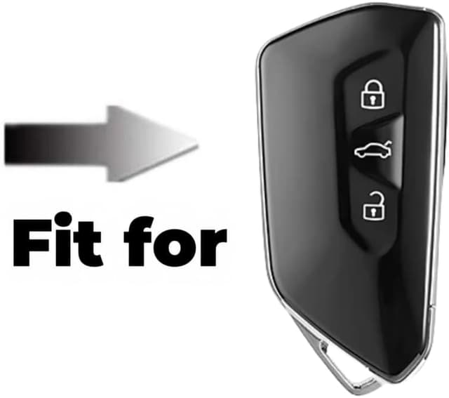 Detalle de Happyit Zinc Alloy Car Key Cover & Key Fob Case (for VW, SEAT, Skoda, Cupra models 2020–2021)