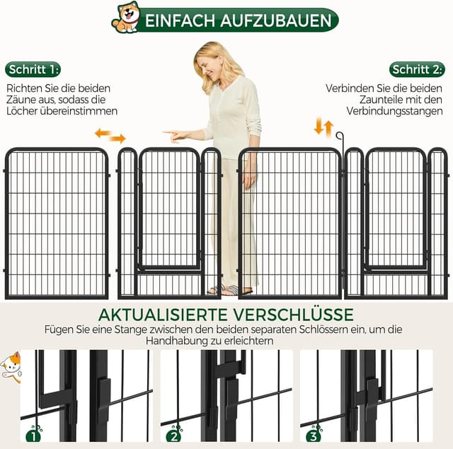 Thumbnail 2 de Yaheetech Welpenauslauf 100cm hoch