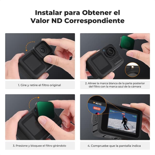 Thumbnail 4 de K&F Concept ND Filtro GoPro ND8 ND16 ND32 ND64