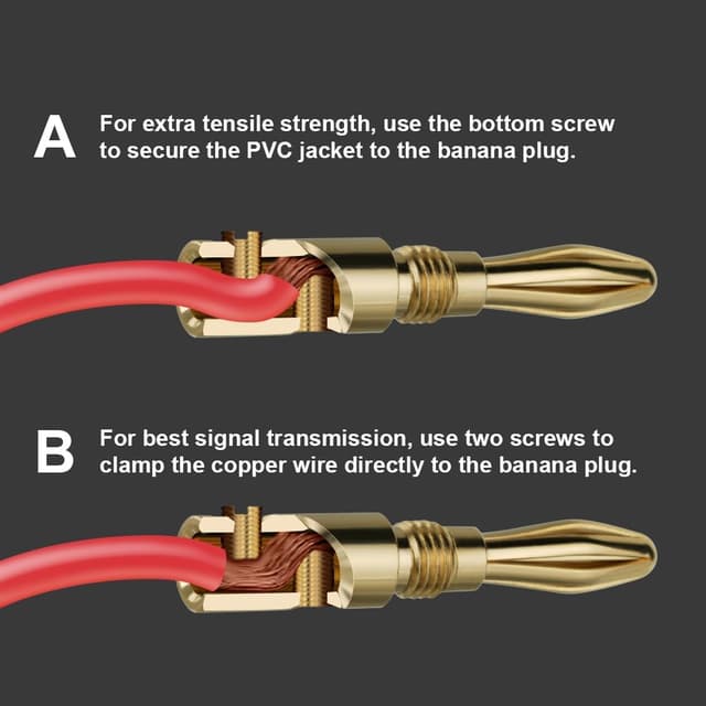 Thumbnail 2 de Aolso Clavija Banana Conectores Altavoces 24K
