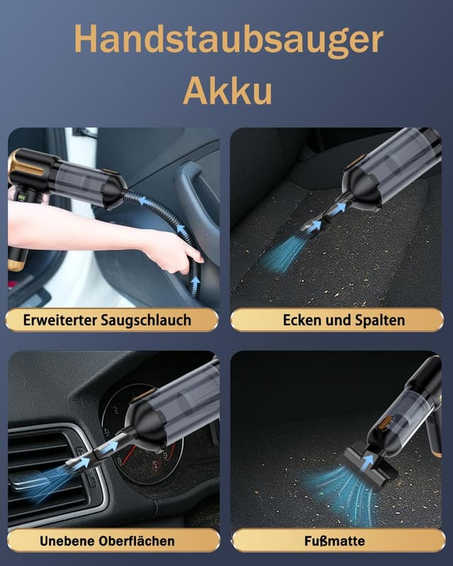 Detalle 2 de Handstaubsauger Akku kabellos 27.000 Pa