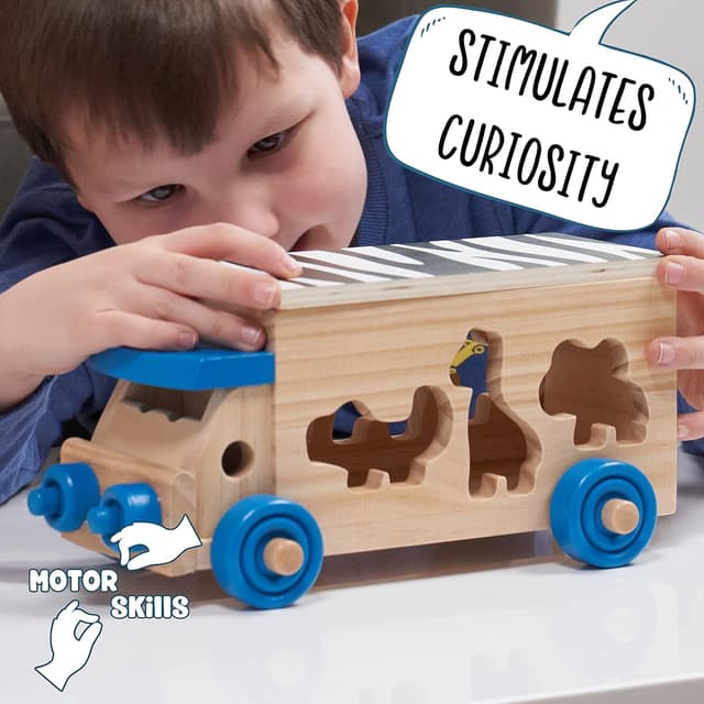 Thumbnail 3 de Jaques of London Wooden Shape Sorter 6 animals