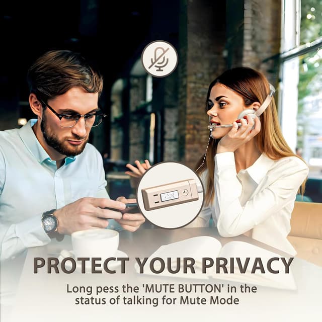 Thumbnail 4 de Vonztek Wireless Headset with QCC v5.1 Bluetooth 26 Hrs