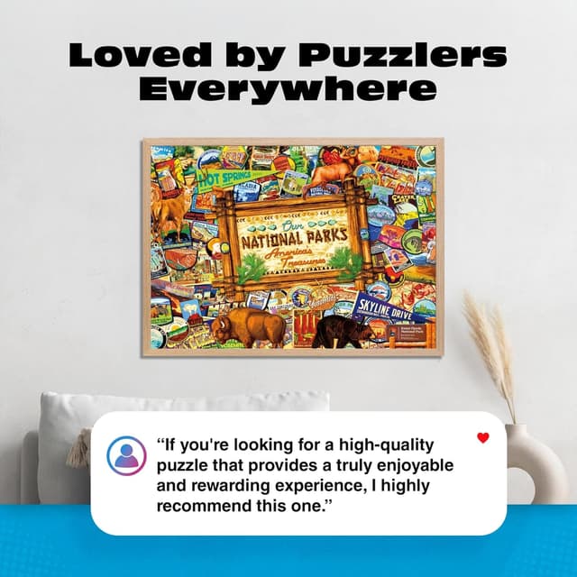 Detalle de Buffalo Games Kate Ward Thacker Our National Parks Collage 2000-Piece Jigsaw Puzzle (38.50 x 26.50)