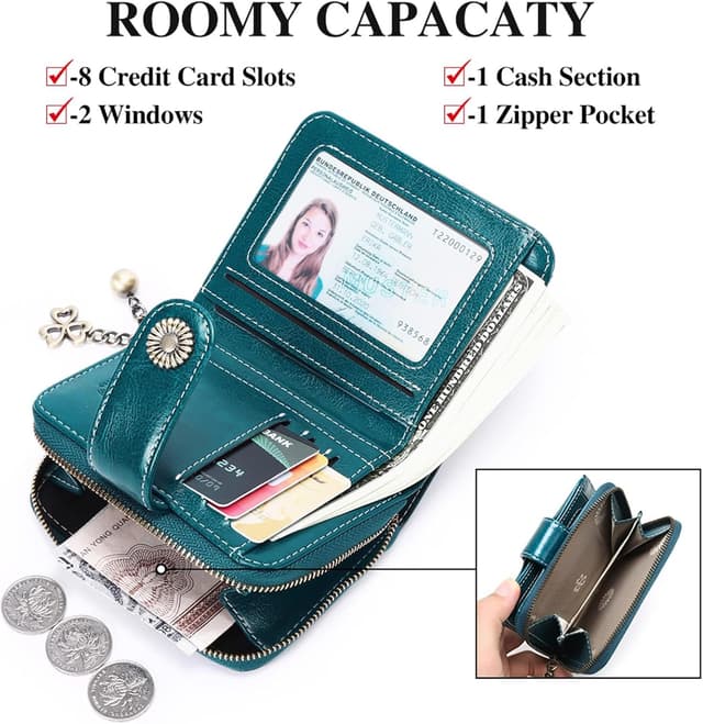 Detalle 2 de SENDEFN Small Genuine Leather Wallet 5.12