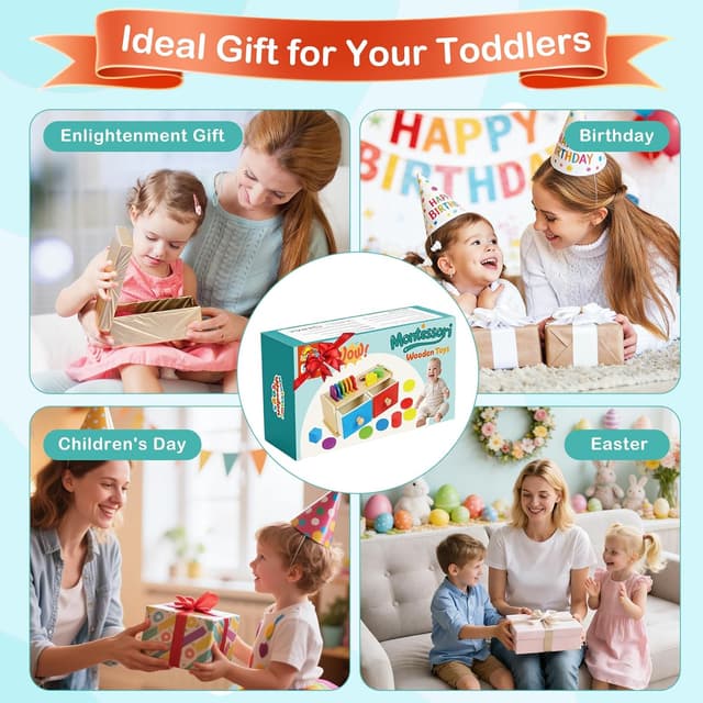 Detalle 2 de Montessori Sortierspiel ab 1 Jahr