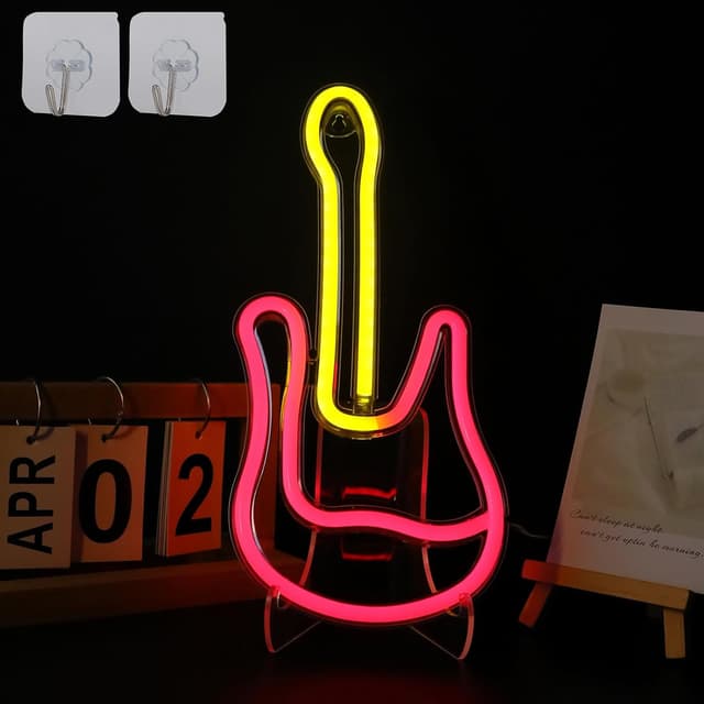 Detalle de Gitarren-Neonlicht LED Neonschilder 3 AA