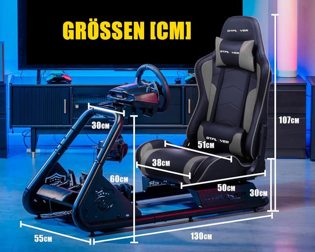 Detalle 2 de GTPLAYER Simulator Cockpit für Sim Racing 181 kg