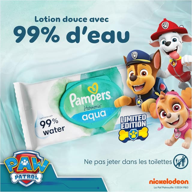 Thumbnail 1 de Pampers Harmonie Aqua 432 lingettes bébé