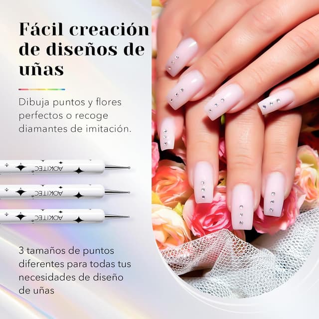Thumbnail 4 de Aokitec - 8 Pinceles Multifuncionales para Decoración de Uñas 💅