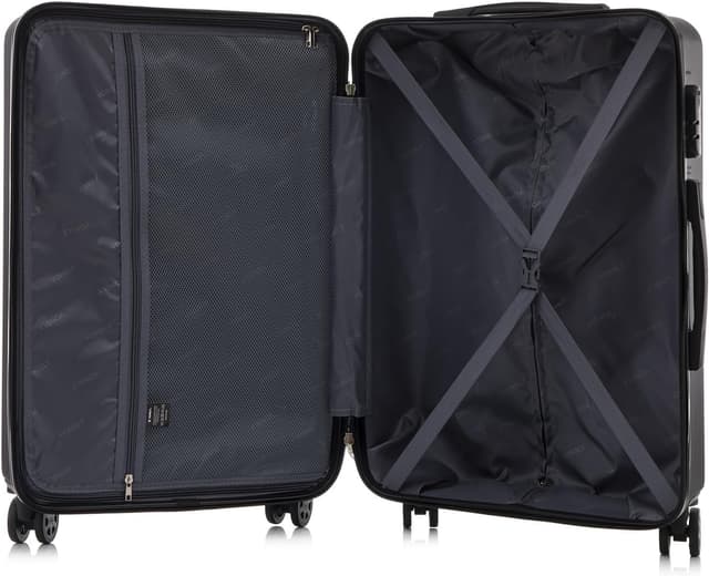 Thumbnail 6 de yonsly Trolley-Reisekoffer Travel Suitcase (S, Schwarz) mit Hartschale, 4x 360°-Rollen und Zahlenschloss
