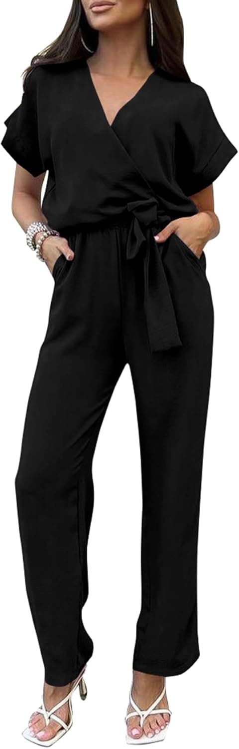 Detalle de PRETTYGARDEN wrap jumpsuit romper dress