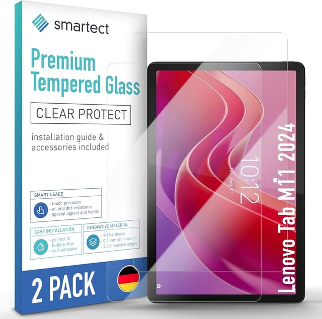 Detalle de smartect Verre Trempé 9H pour Lenovo Tab M11 (2024) – Pack de 2, transparent