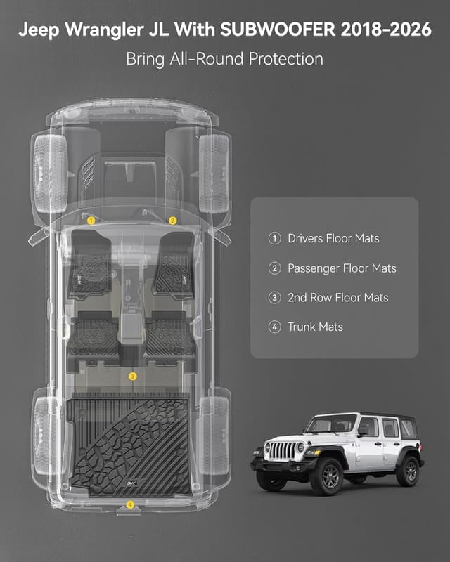 Thumbnail 1 de 3W Floor Mats Cargo Liner 2018-2026