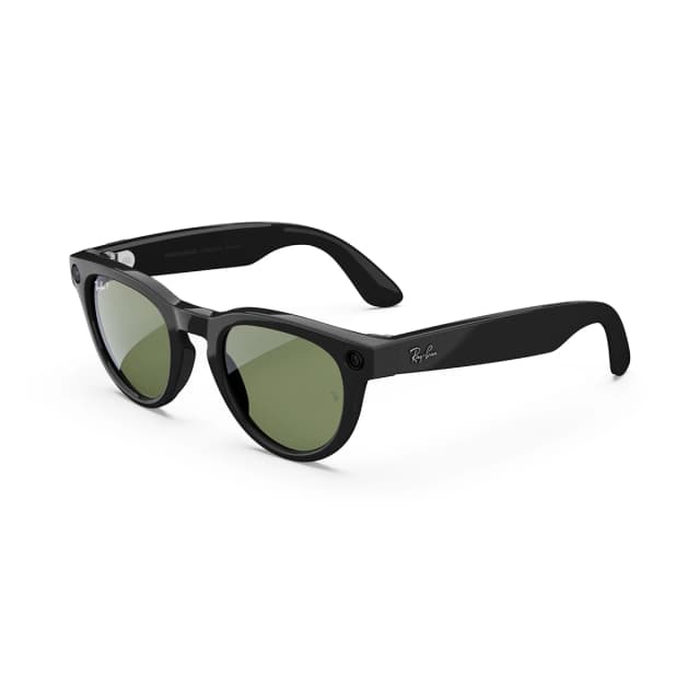 Detalle de Ray-Ban Meta Headliner negras: gafas de sol inteligentes con cámara de 12 MP y lentes polarizadas