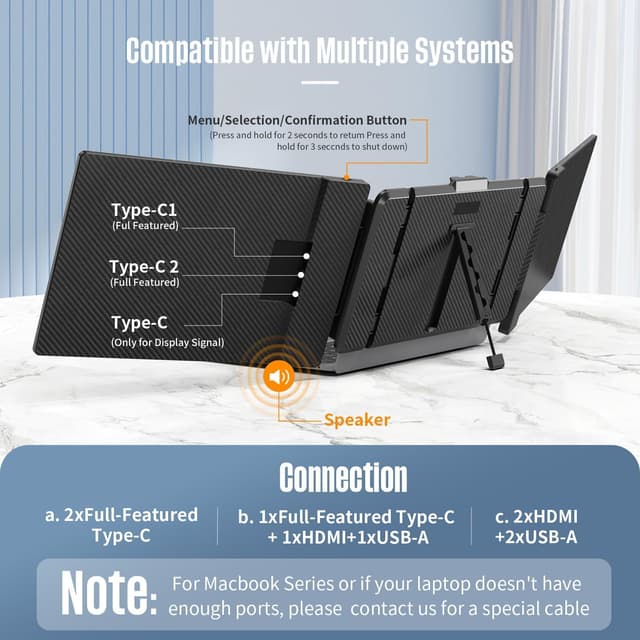 Thumbnail 3 de ALLVIA Laptop Screen Extender 14" portable monitor