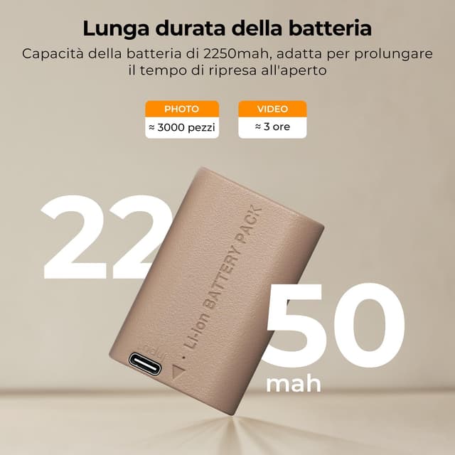 Thumbnail 2 de K&F CONCEPT LP-E6NH Batteria 2250mAh