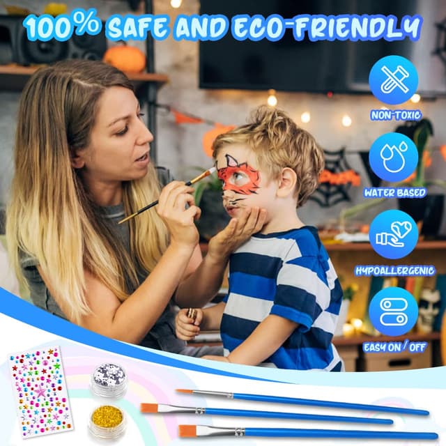 Detalle 2 de ACWOO 20 Farben Halloween Schminke 🎨