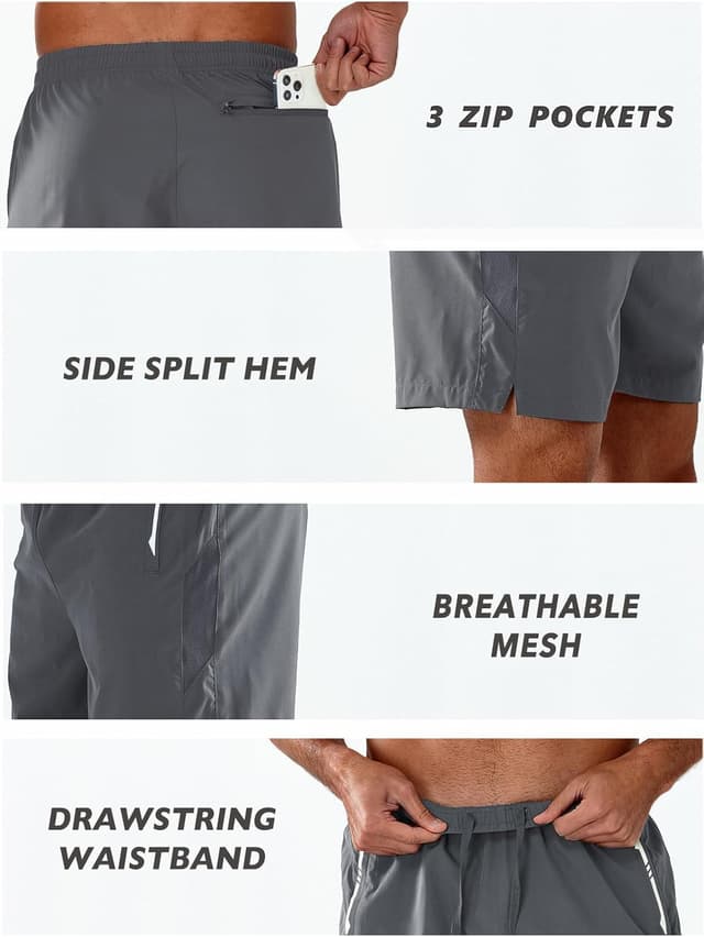 Detalle de NORTHYARD Men’s Running Athletic Shorts (5”/7”/9”)—Quick-Dry Workout, Tennis, Gym & Active Shorts