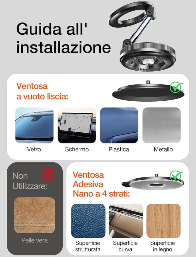 Thumbnail 6 de Coolpow Porta Cellulare auto magnetico 360°