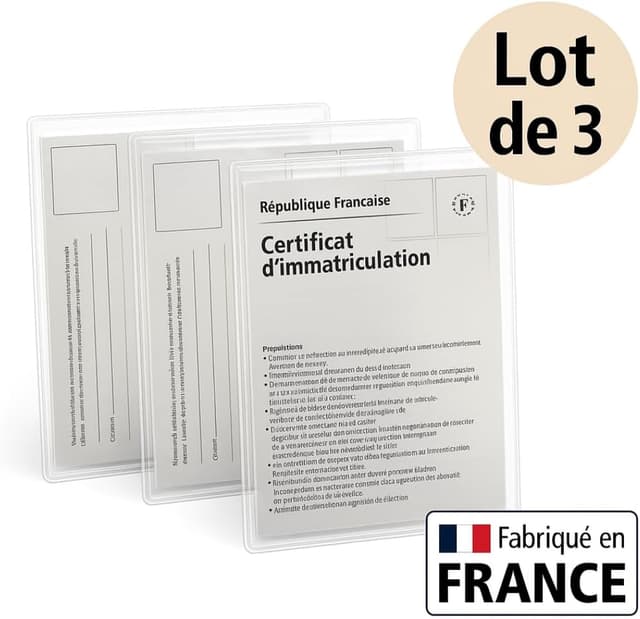 Thumbnail 3 de Idée pro mobilité Étui Carte Grise 3 pièces