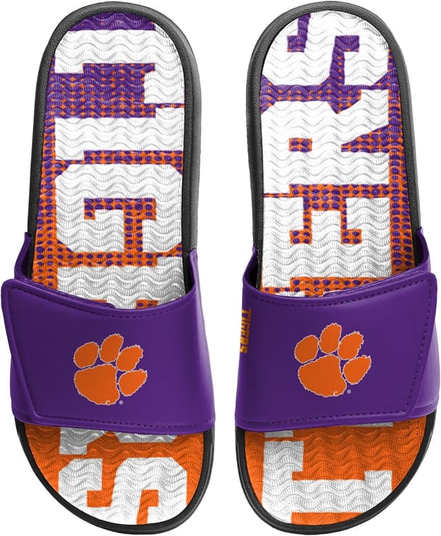 Detalle 2 de FOCO NCAA College Team Logo Athletic Sport Shower Flip Flop Gel Slides Sandal (9-10 US)