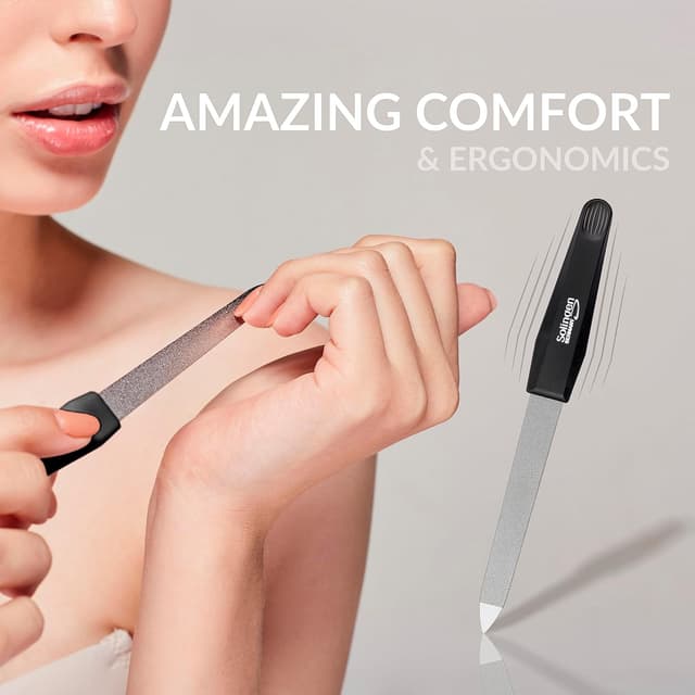 Detalle de marQus Saphir-Nagelfeilen Set (SIX-Päck) mit grober und feiner Seite & Polierer aus Solingen