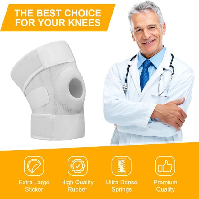Detalle 2 de ACWOO Genouillère de sport avec stabilisateurs latéraux et coussinets en caoutchouc rotulien