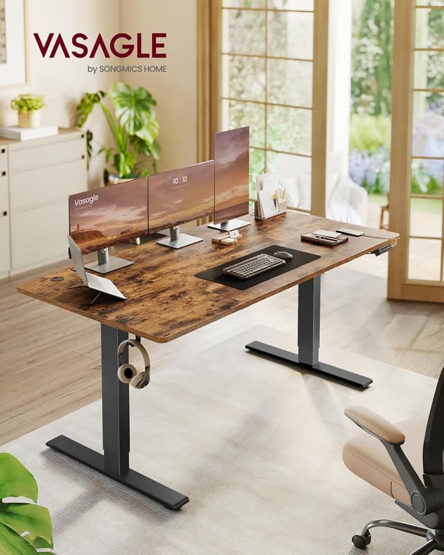 Thumbnail 1 de VASAGLE LSD146KD02 höhenverstellbarer Schreibtisch 160×80 cm