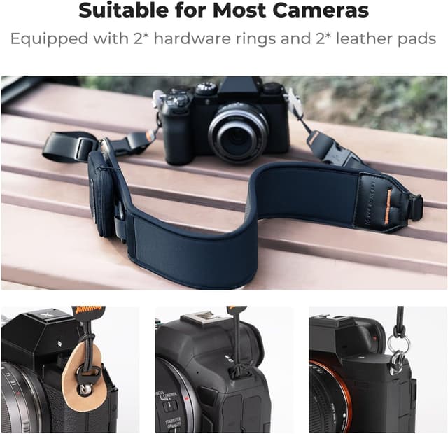 Detalle de K&F CONCEPT Correa cámara ajustable 109-130cm