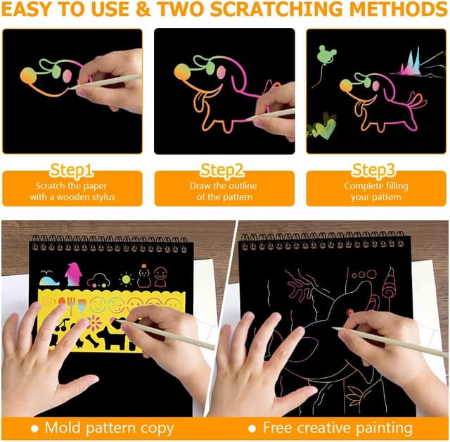 Thumbnail 2 de OFFCUP Scratch Art 2 piezas Manualidades Creativas