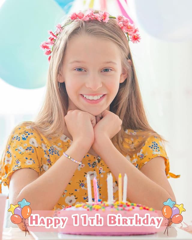 Detalle 2 de TOLOWOBK heart clay bead bracelet gift for girls aged 6–16 (with inspirational quote card)