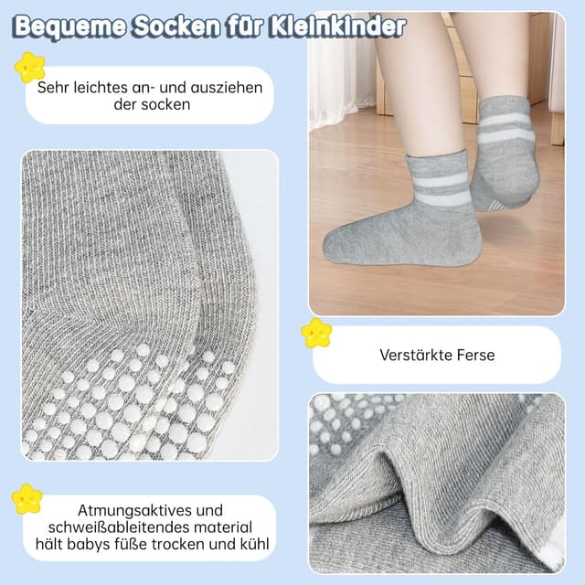 Thumbnail 5 de GRPSKCOS Rutschsocken Kinder 12 Paar