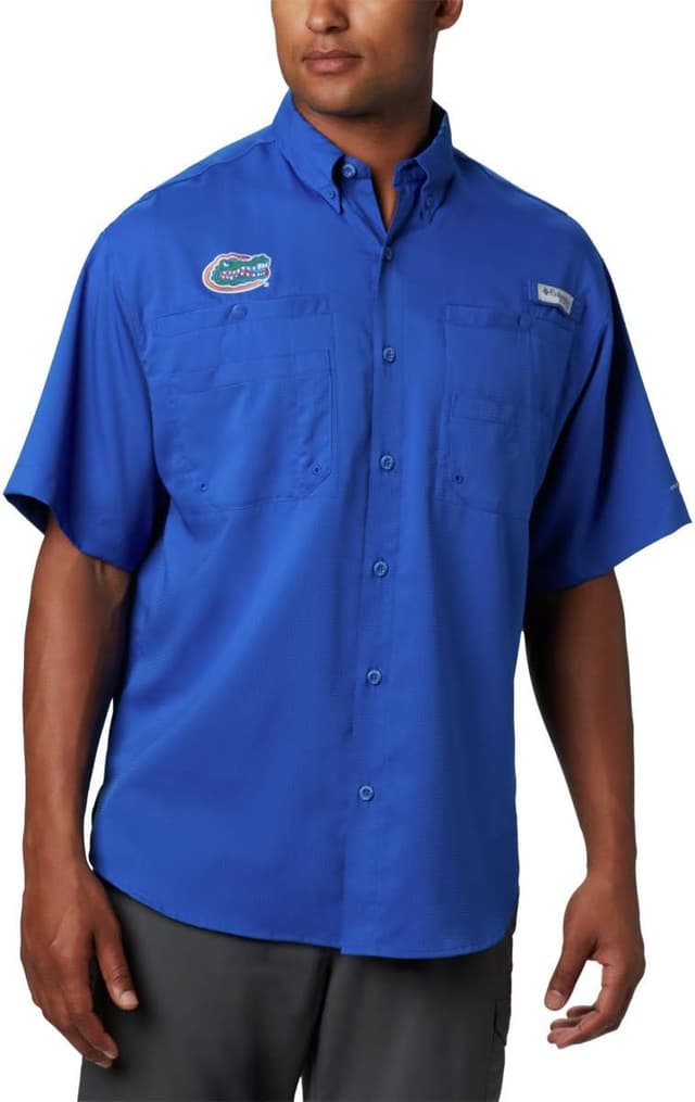 Detalle 2 de Columbia NCAA Mens Big & Tall Collegiate Tamiami Short Sleeve Shirt