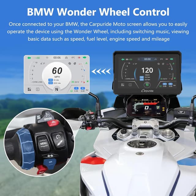 Detalle de CARPURIDE W702BS PRO 7" motorcycle GPS