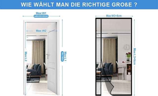 Thumbnail 6 de DIKER Fliegengitter Balkontür Magnetisch 65×200cm