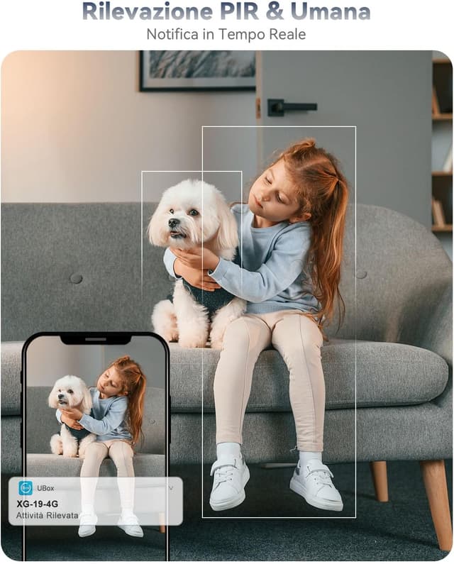 Detalle de Telecamera 4G Xega 2K con SIM 6000 mAh