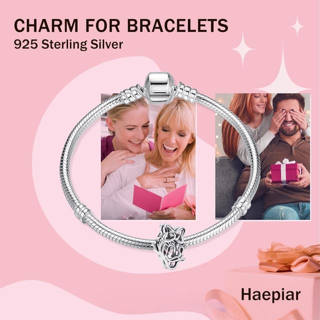 Detalle 2 de Charm HAEPIAR in argento sterling 925 con dangle mostro verde per bracciale o collana